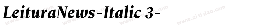LeituraNews-Italic 3字体转换